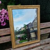 Antique Louis XVI gilded wood mirror