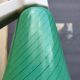 Wall light swan collar green glass Art Deco
