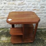 Table gueridon desserte art deco en noyer