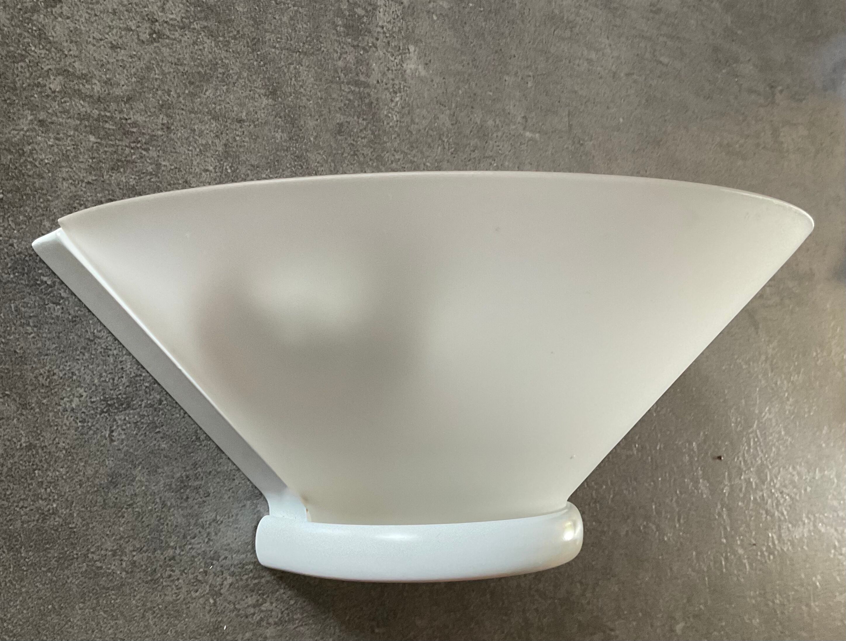 Ghiplen Ghidini wall lamp from the 70s in frosted glass and metal