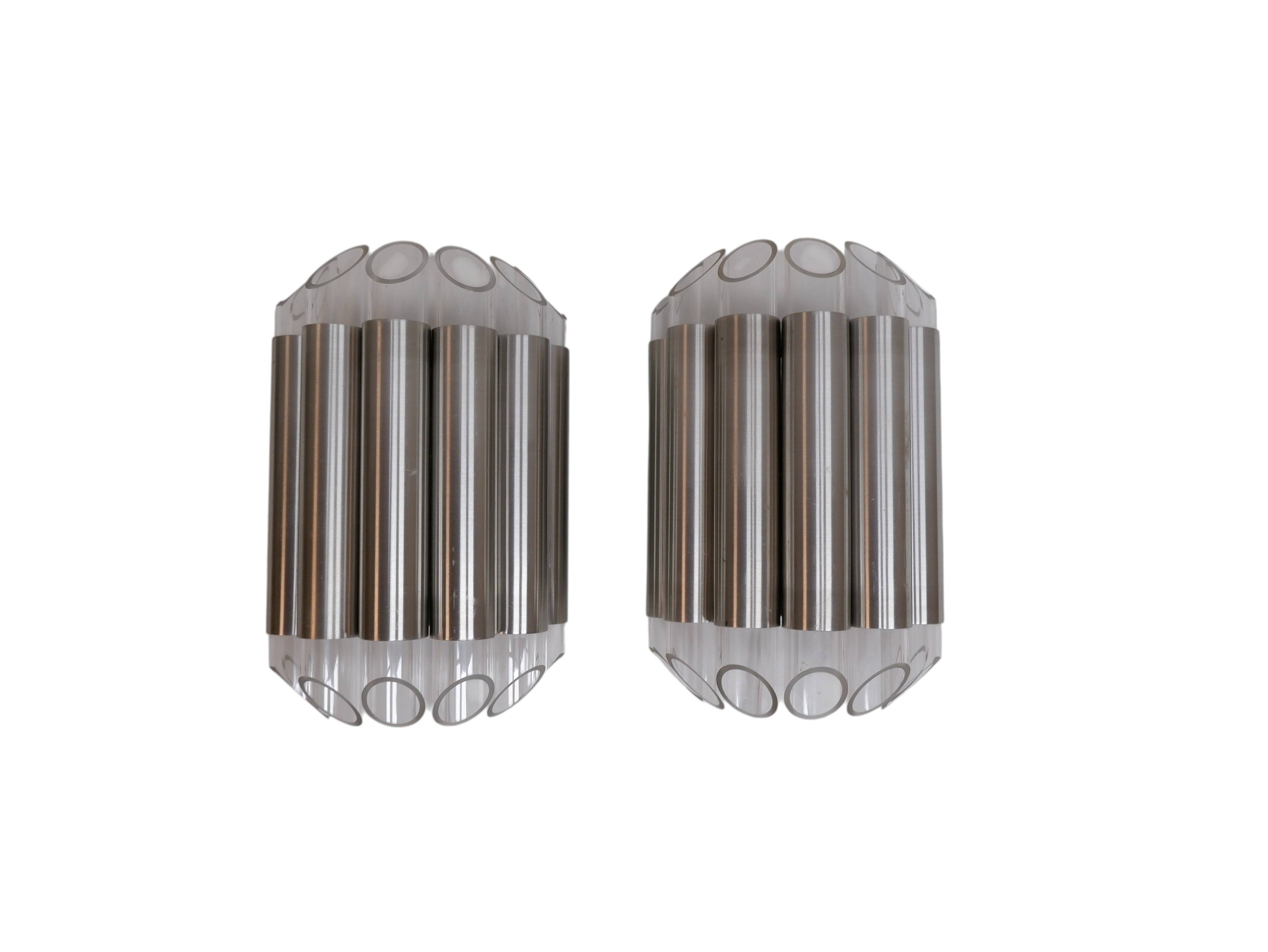 Set of 2 RAAK septiem wall lamps, 1960s