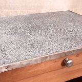 Parisian buffet in solid wood and enamelled sheet metal - mid 20th century.