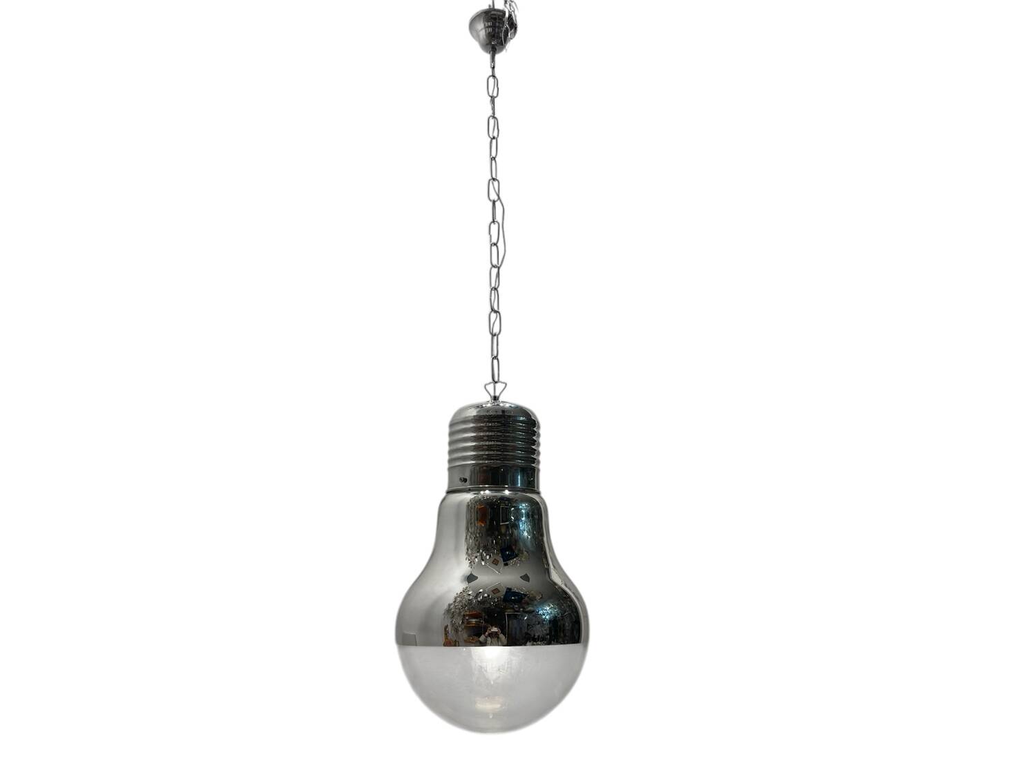 Industrial Italian Chrome Light Pendant 1990’s