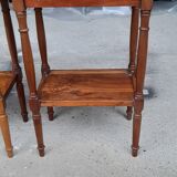 Pair of bedside tables in walnut 19th