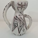 Ceramic vase enamelled by François RE in Vallauris 1960