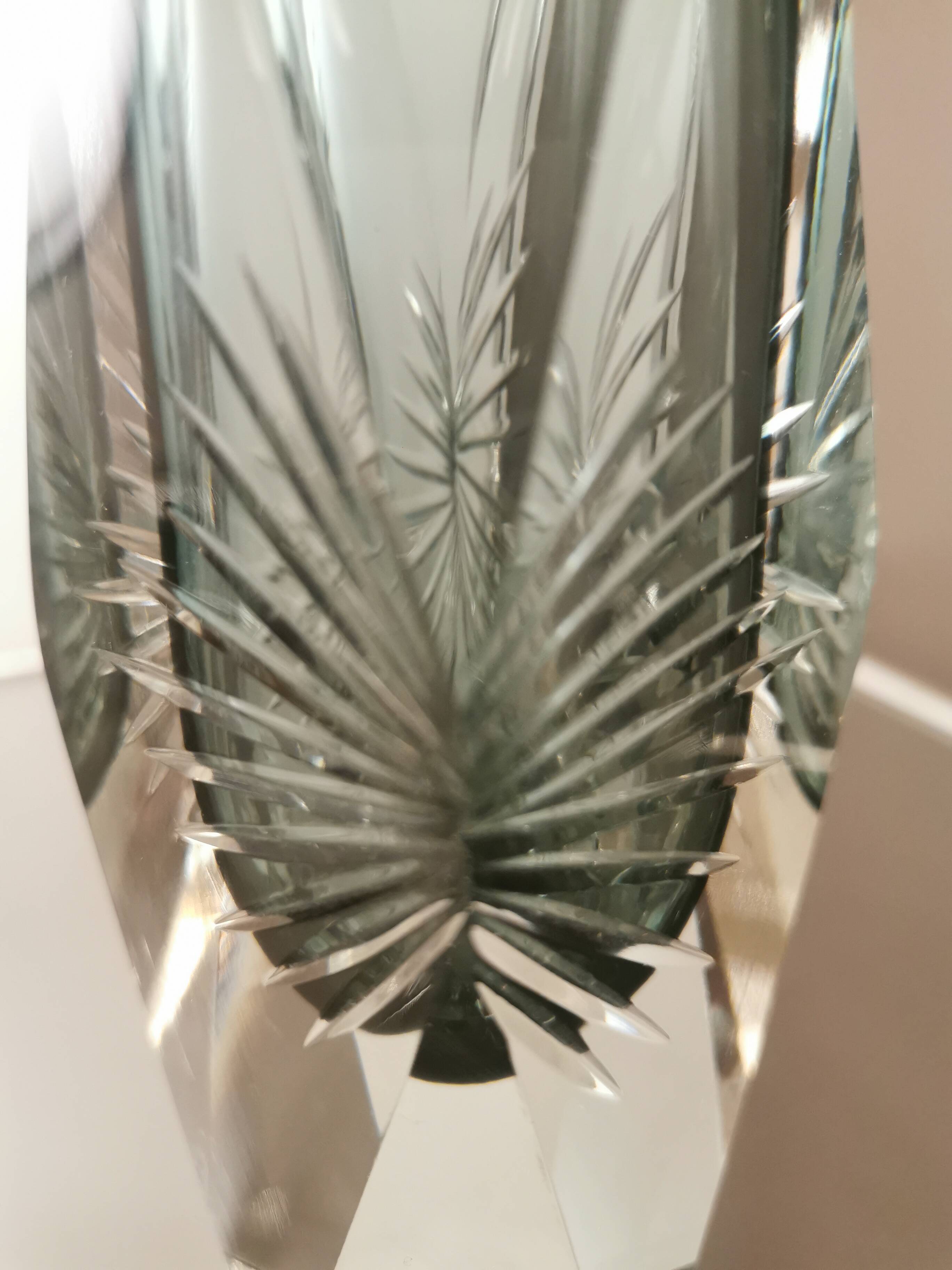 Vase en verre de Murano Sommerso vintage
