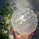 Vintage molded glass globe pendant light