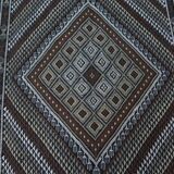 Vintage Berber Carpet Black and Beige Authentic Design Chic Ethnic Style
