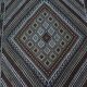 Vintage Berber Carpet Black and Beige Authentic Design Chic Ethnic Style