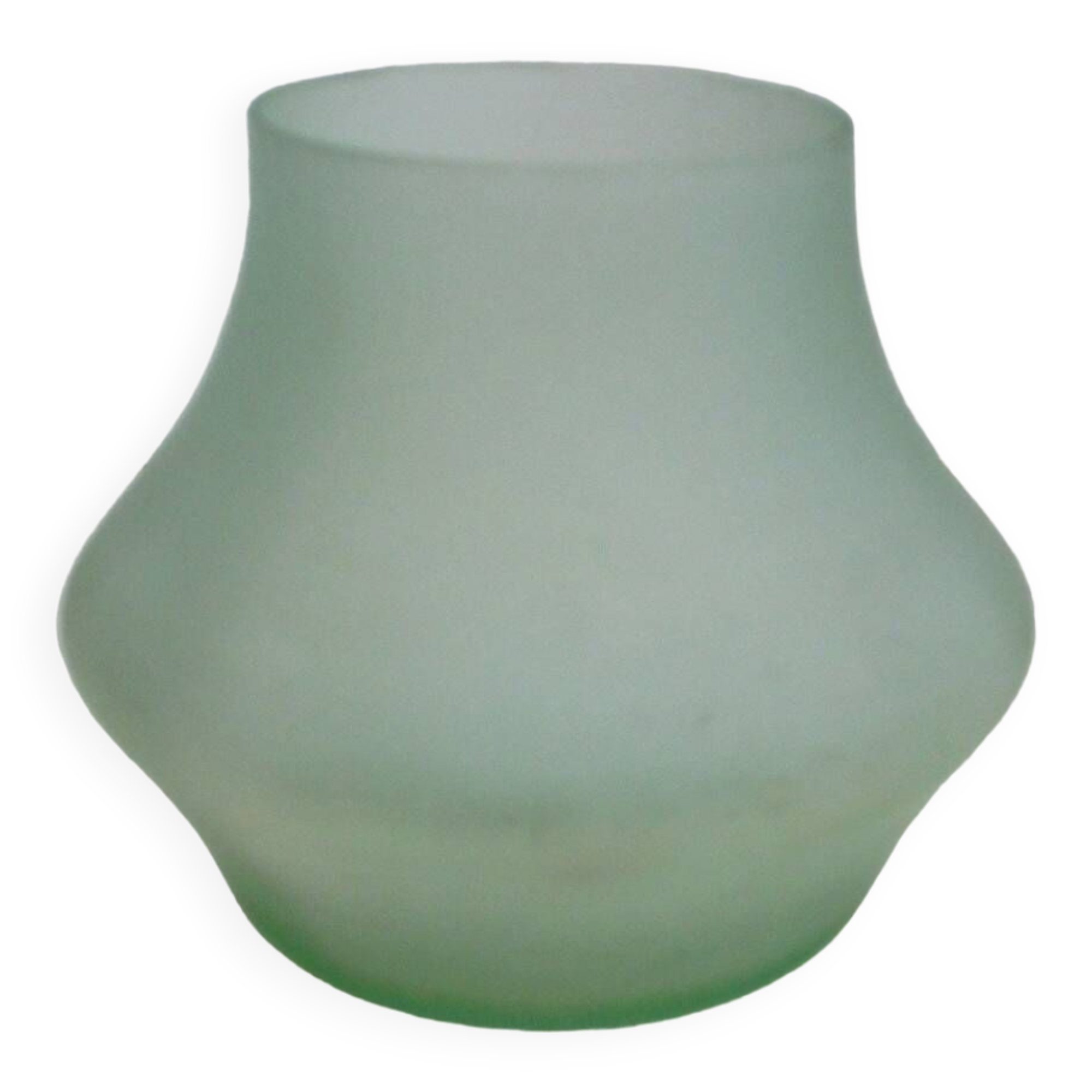 Old glass paste vase - water green