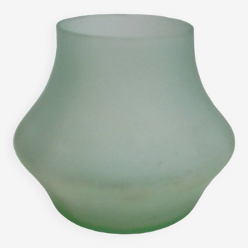 Old glass paste vase - water green