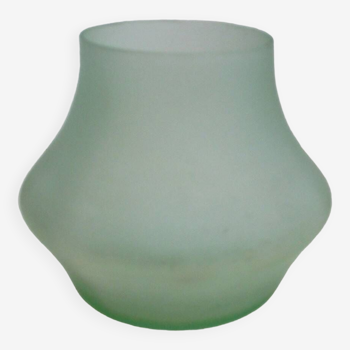 Vase ancien en pâte de verre- vert d'eau