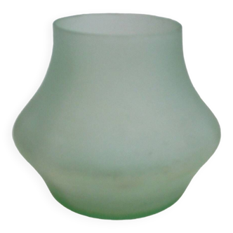 Old glass paste vase - water green