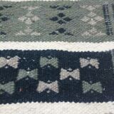 Berber carpet grey white and black 149 x 76 cm