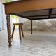 Grande table de ferme XL chêne « carrée » conférence 1950