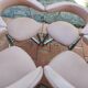 Set of 4 Modernist Swiss Zug Victori Dining Room Armchairs