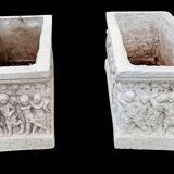 Pair of planters with character decor