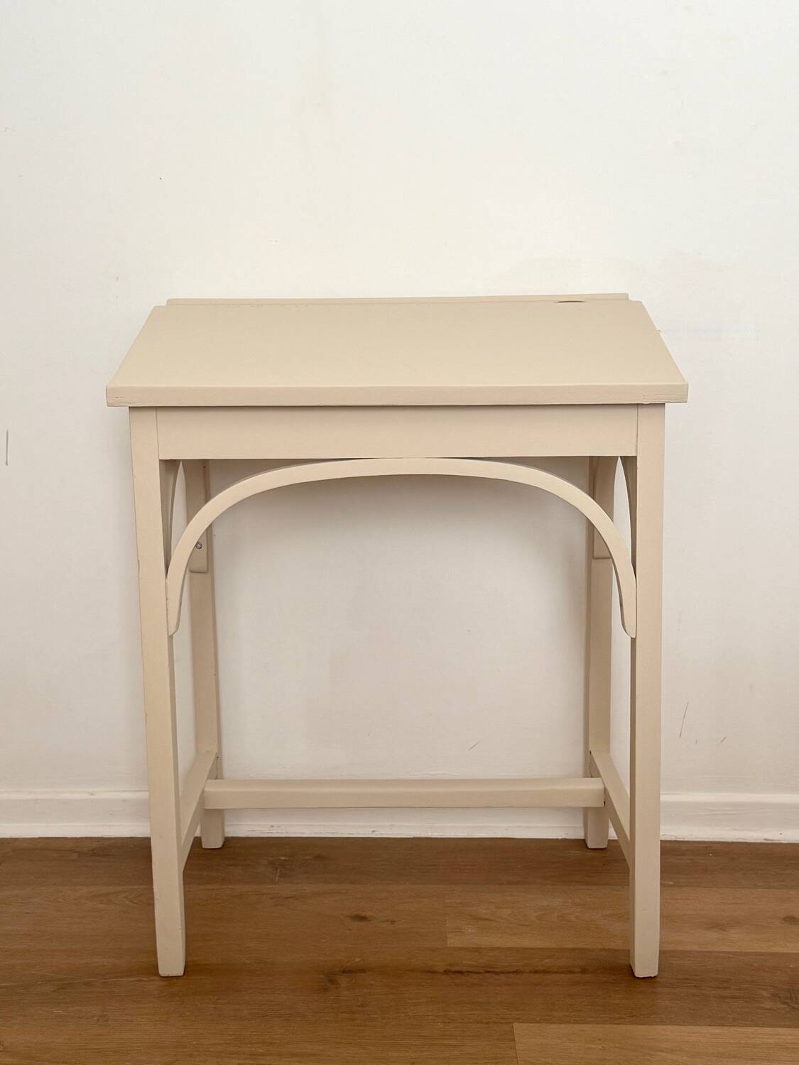 Antique school desk with inkwell