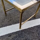 Table basse vintage plateau verre