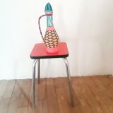 Tabouret en formica rose des années 50
