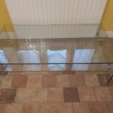 Tempered glass coffee table, Roche Bobois