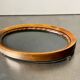 Antique Oval wooden frame with intarsia inlay 15.5 cm x 10 cm