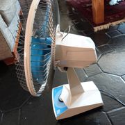 Oscillating fan vortice vintage  blue and white 1970s