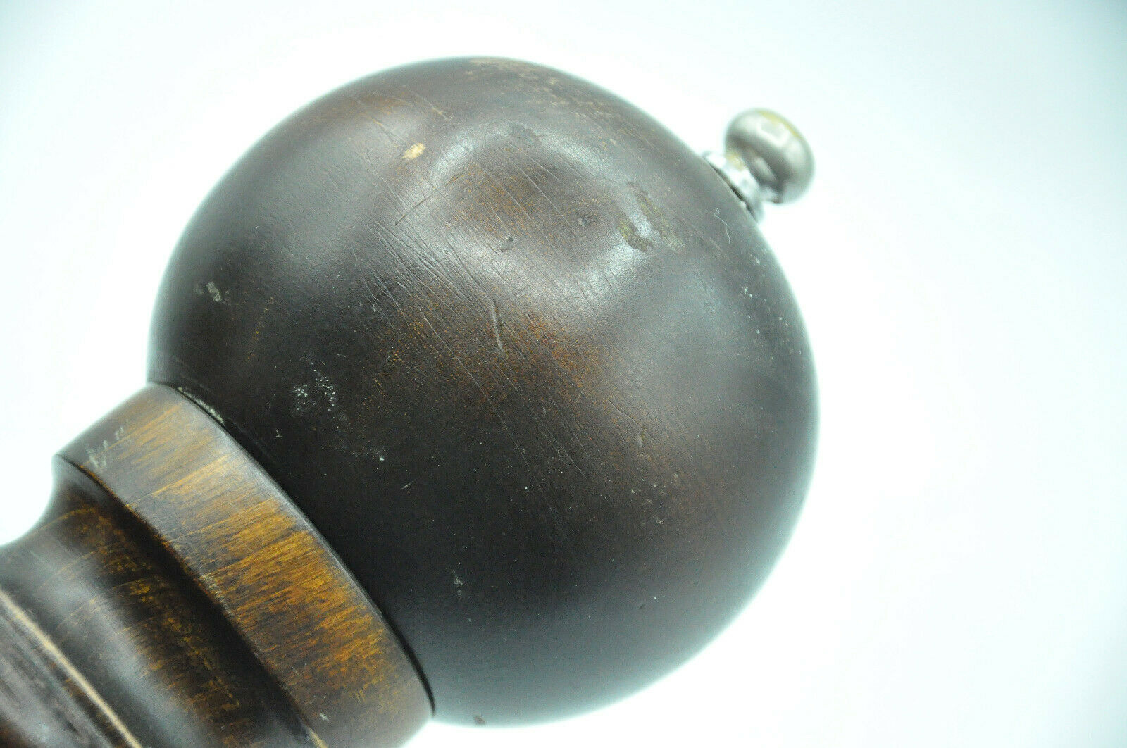 Functional wood pepper mill decoration