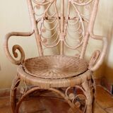 Fauteuil Peacock rotin