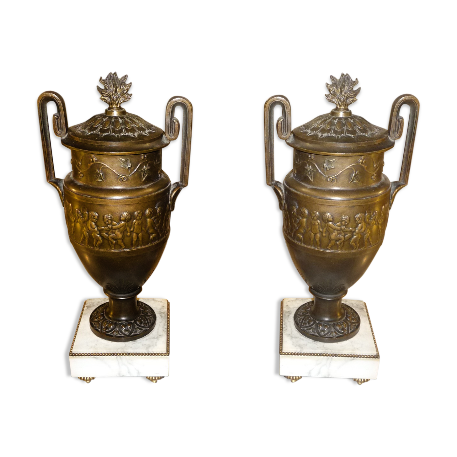 cherub vases
