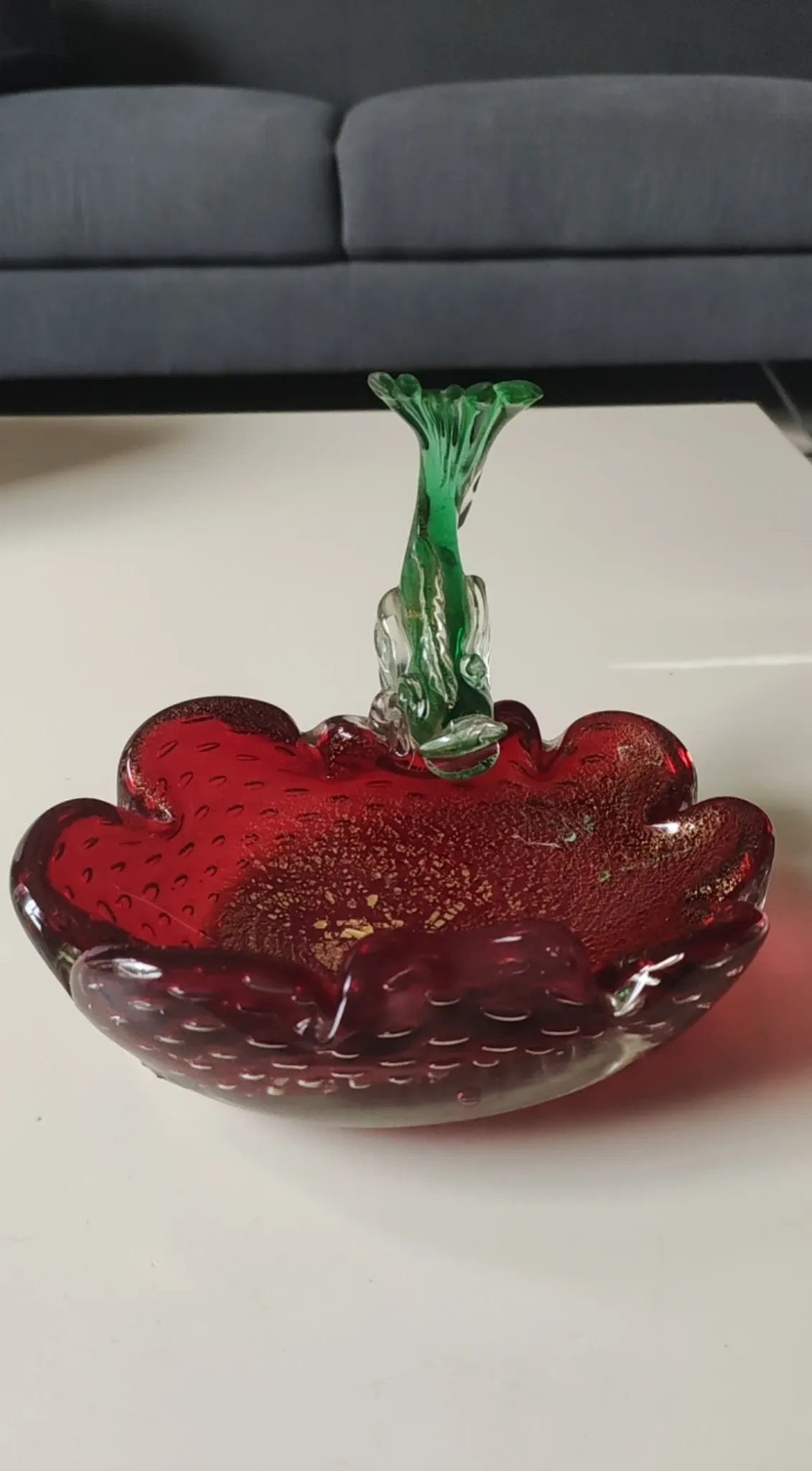 Large Ashtray/Tray Murano, Toso. Fish figurine.