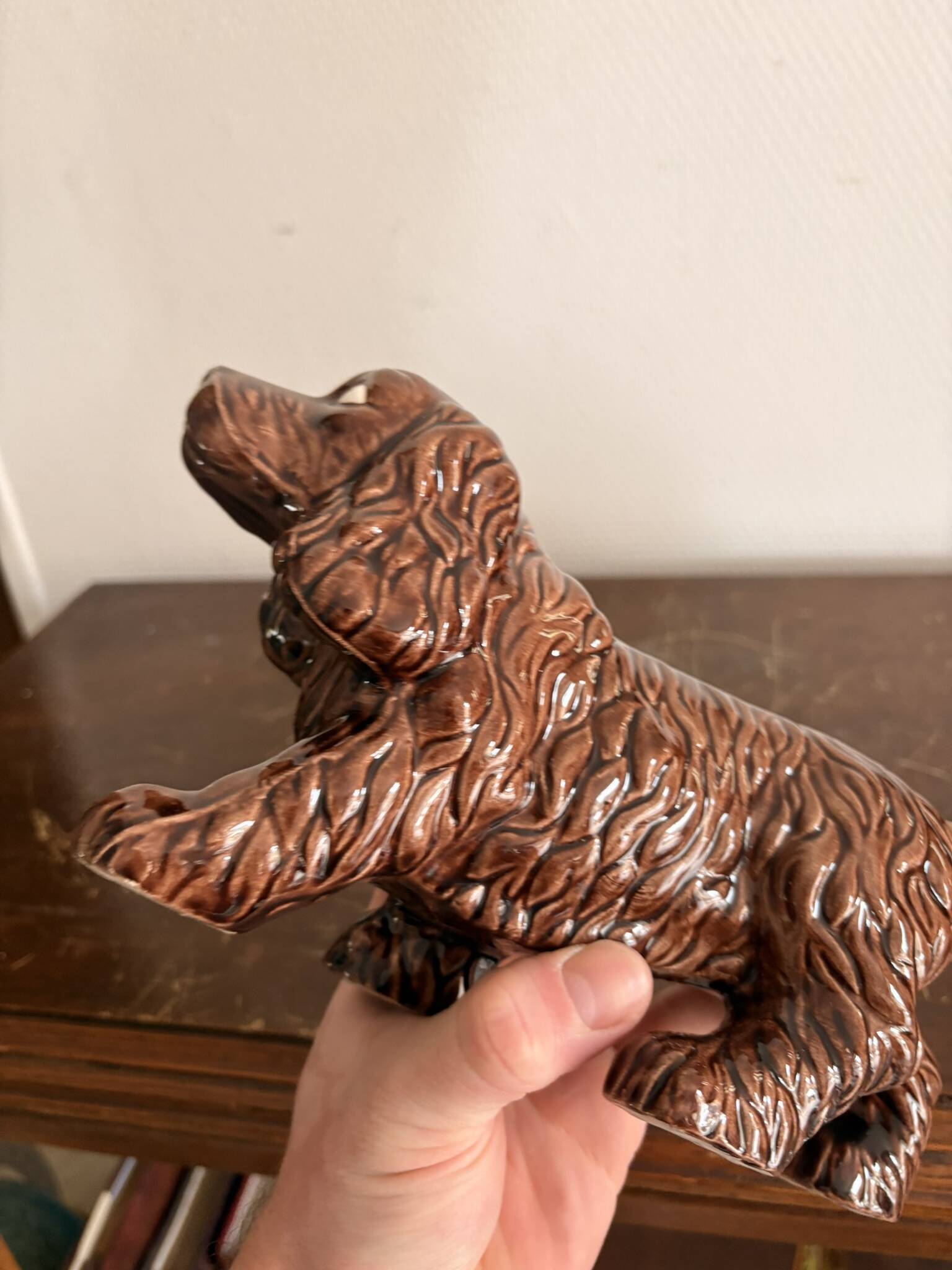 Ceramic Sculpture Cocker Spaniel 1950 1970