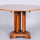 Table à manger en chêne Biedermeier restaurée, bureau pliant, Autriche, années 1830