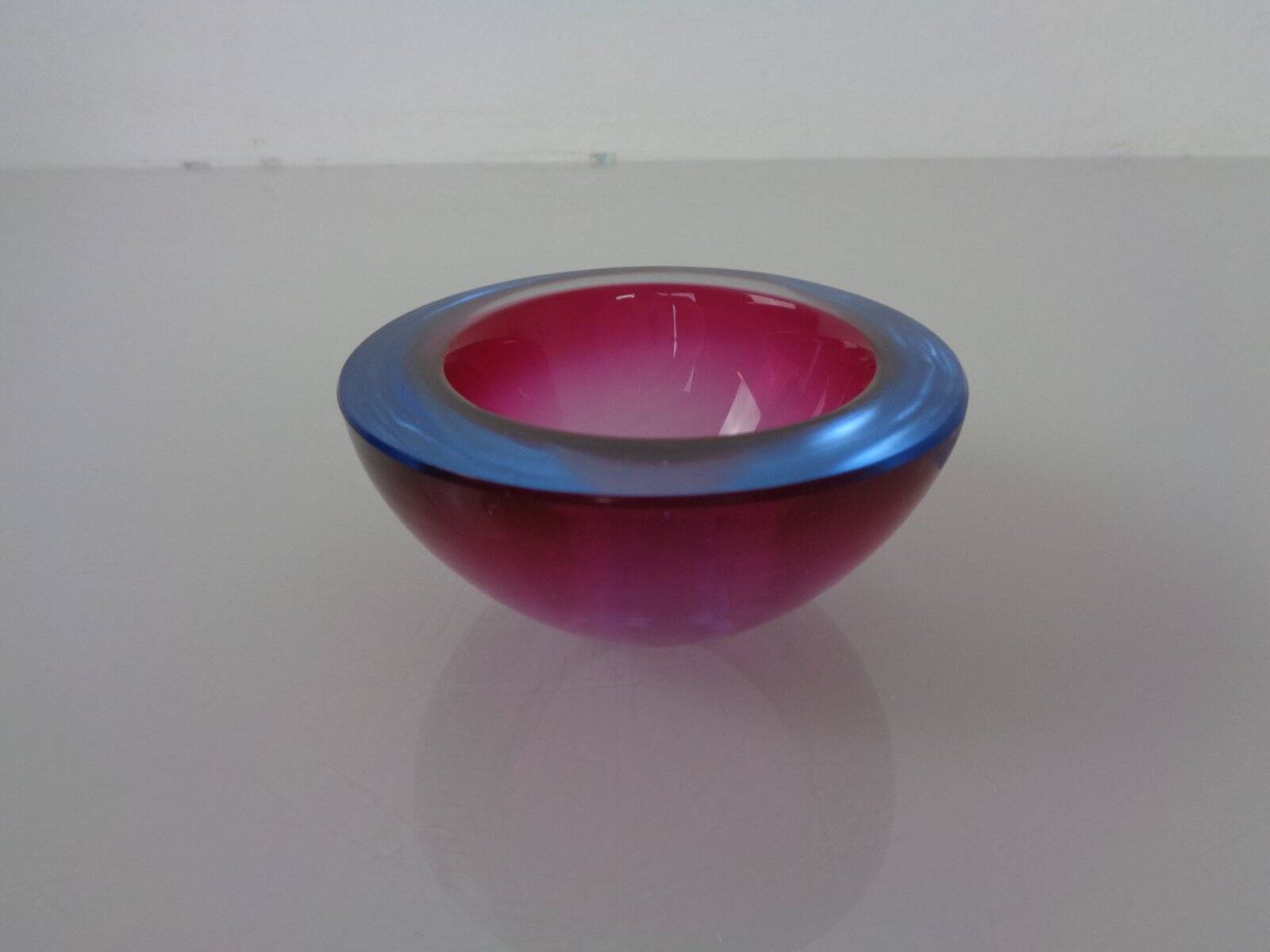 Sommerso Murano Glass Ashtray, Italy, 1960s