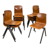 Set 11 Galvanitas "S30" chairs, 60s, Holland