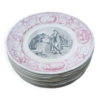 12 old talking plates from Sarreguemines – Discoverers & Inventors