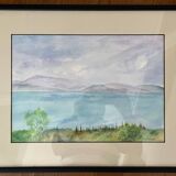 Painting: Watercolor - Lake Odiwara by JJ Leproust