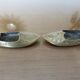 Pair of brass slipper ashtrays 60s 70s