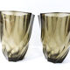 Pair of black glass vases, 1970