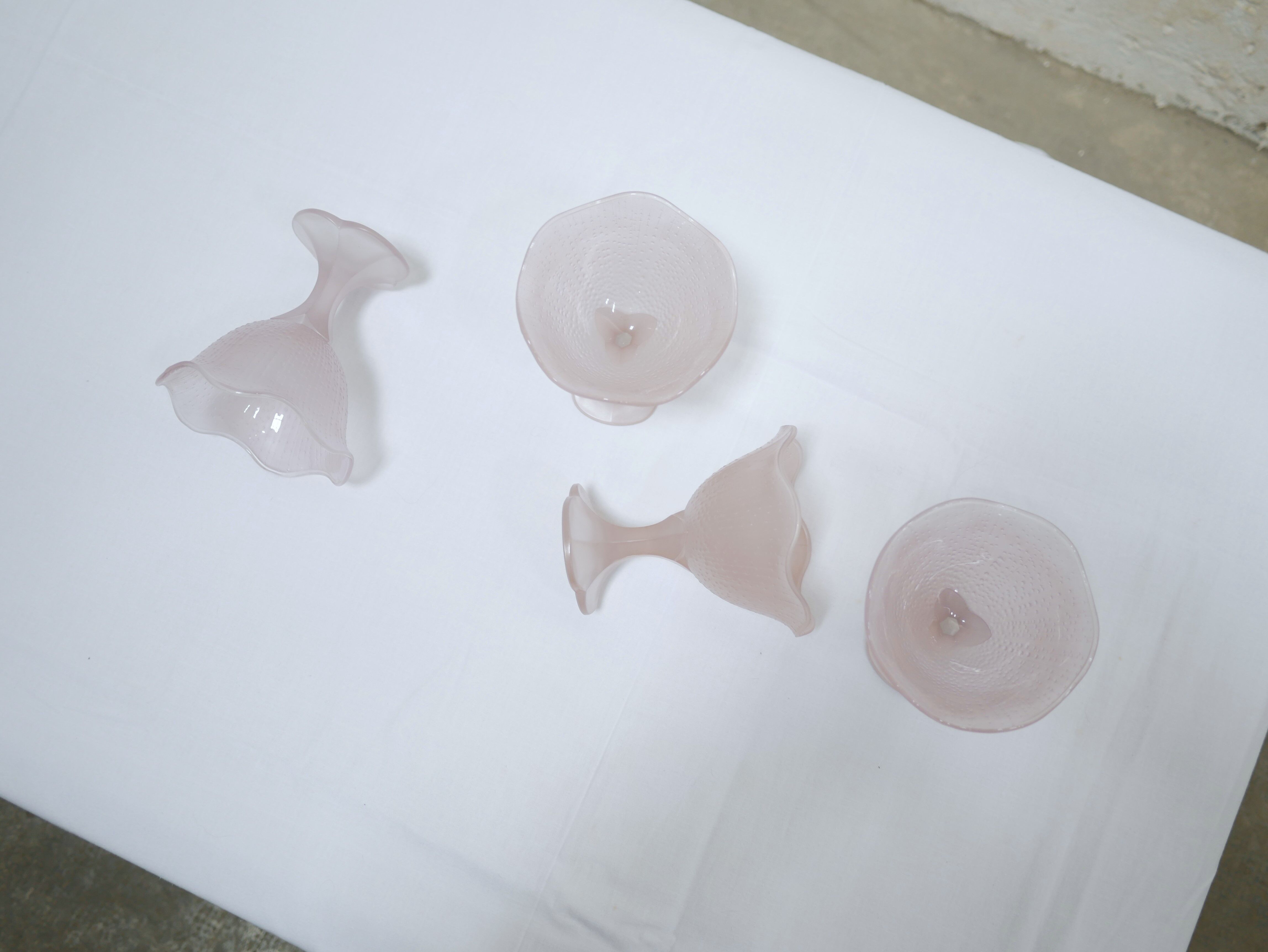 Series of 4 vintage ice cups