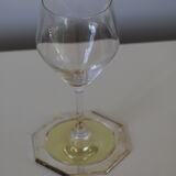 6 metal coasters and art deco mirror