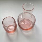 Pink Glass Night Carafe