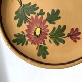 Flower earthenware dessert plates