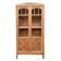 Art Deco glass-fronted Parisian wardrobe in solid raw walnut