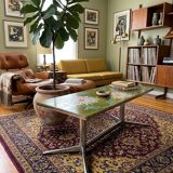 Vintage coffee table in glazed ceramic from the 1960s.