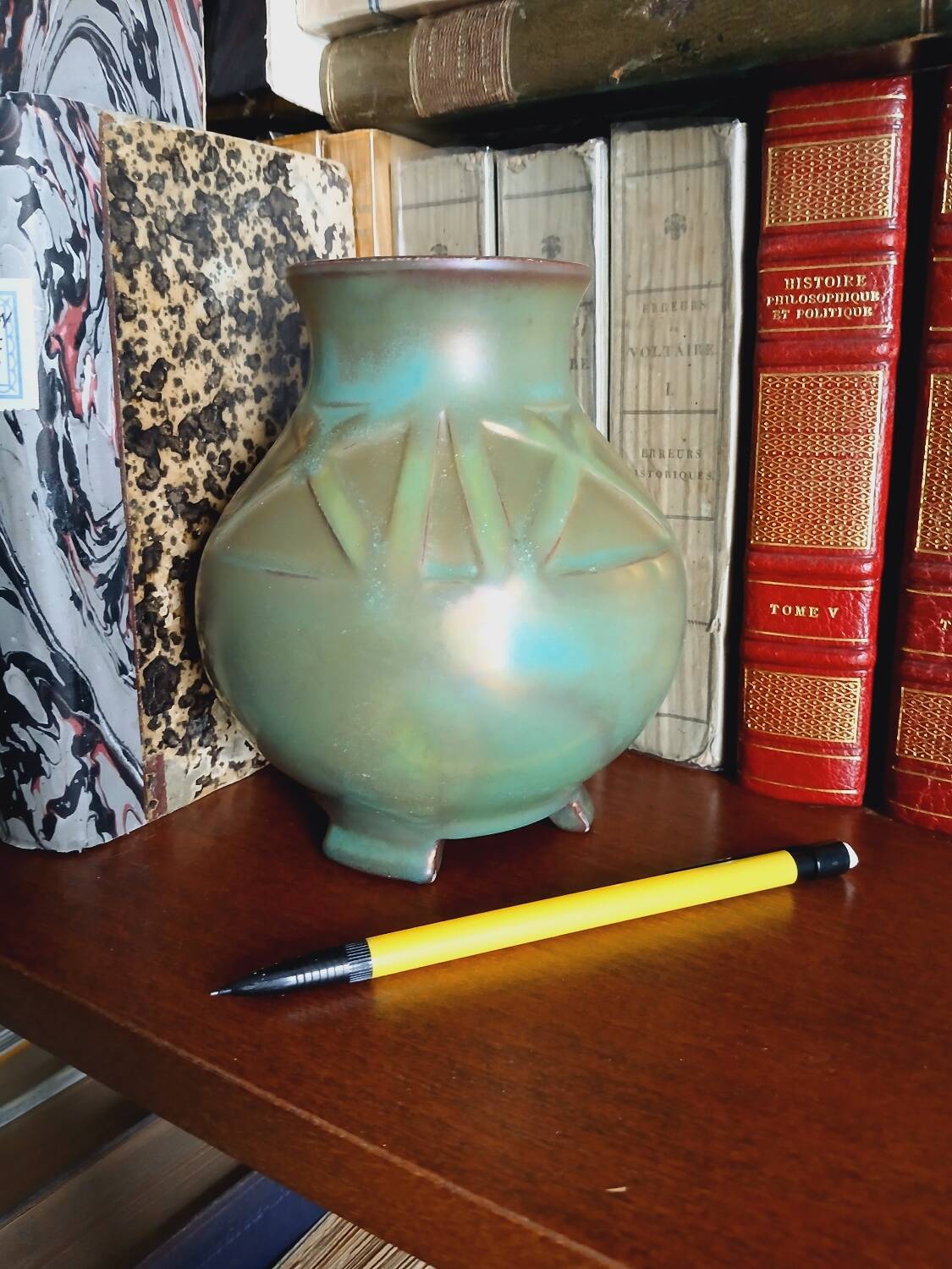 Flamed stoneware vase from the early 20th century