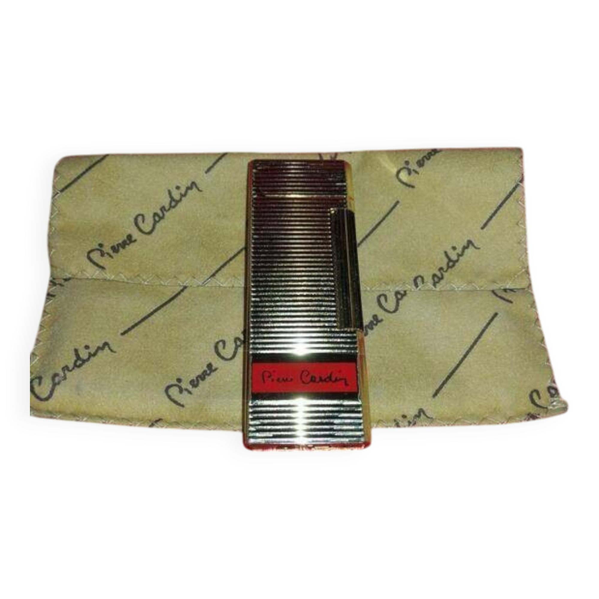 Vintage Pierre Cardin lighter with 90s velvet pouch