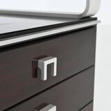 Abbondinterni executive corner desk in Mahogany Italy 1970