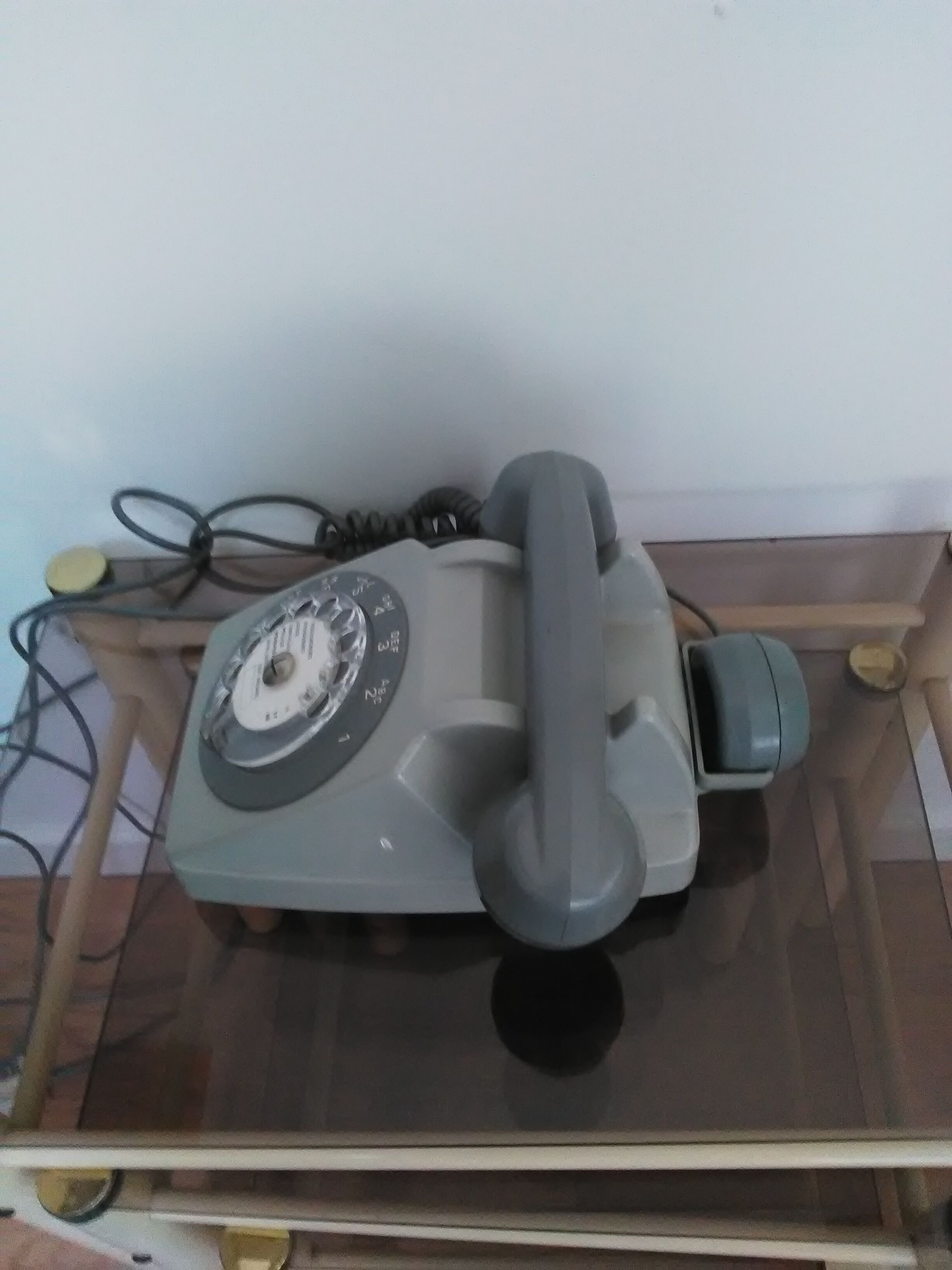Vintage grey dial phone