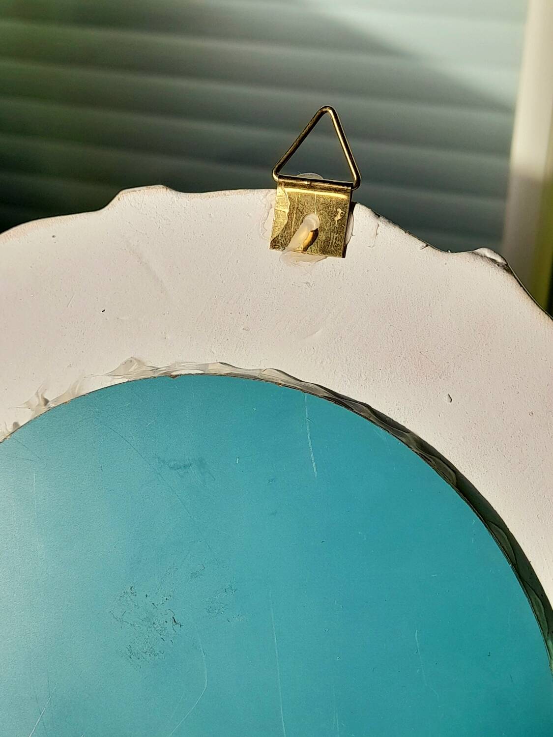Floral ceramic mirror